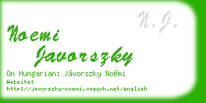 noemi javorszky business card