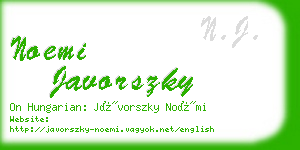 noemi javorszky business card